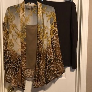 2 piece bundle Chico’s size 2 jacket, top, 🌵